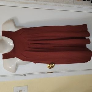 Free People beach tunic mini dress textured sleeveless cotton Medium hg17